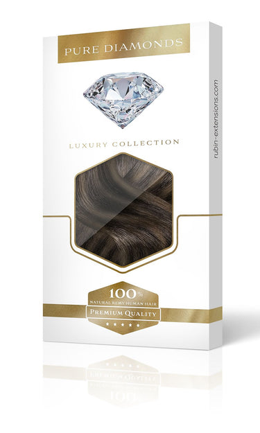 Gift packaging for balayage clip-in extensions in Black & Natural Golden Brown – Rubin Extensions®