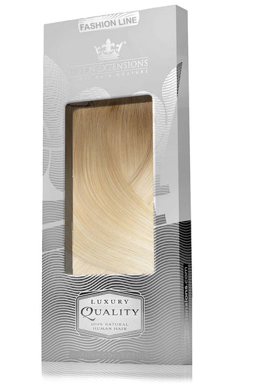 Luxury packaging for Fashion Line clip-ins in Natural Golden Brown & Light Blonde – Rubin Extensions®