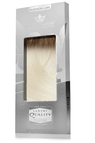 Packaging for Natural Golden Brown & Light Blonde clip-in extensions, Fashion Line, 70 g – Rubin Extensions®