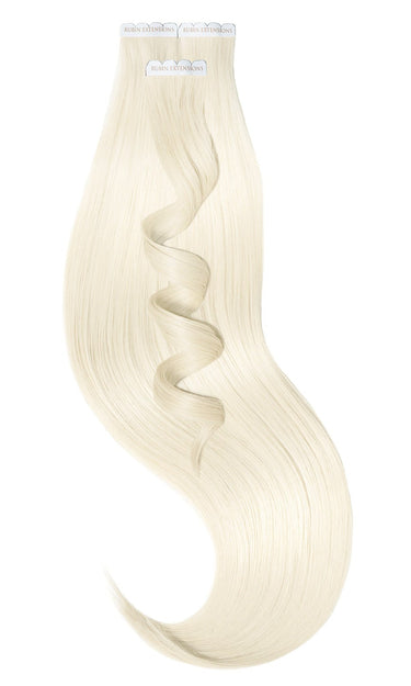 Full view of Light Blonde tape-in extensions, Excellence Line, 35–55 cm – Rubin Extensions®