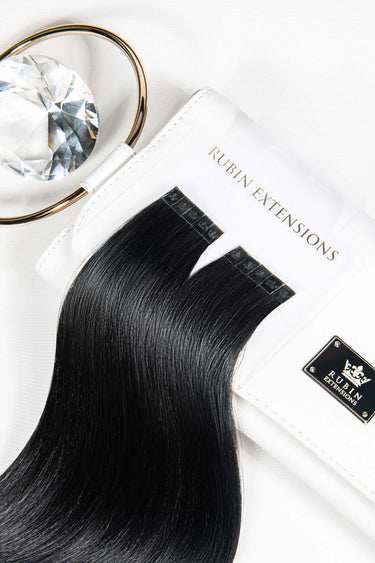Gift packaging for Black keratin bond hair strands, Premium Line – Rubin Extensions®