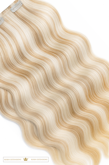 Balayage Diamond Line clip-ins, Light Blonde & Honey Blonde, 30–50 cm, 100% human hair – Rubin Extensions®