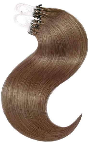 Overview of available lengths for Pro-Deluxe microring extensions in Natural Golden Brown – Rubin Extensions®