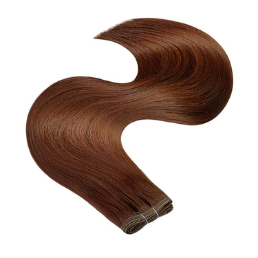 Mahogany Brown Genius Weft, Premium Line, 100% human hair, laid out at 50 cm – Rubin Extensions®