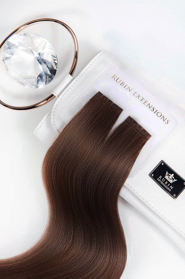 Elegant gift box for Pro-Deluxe keratin bondings in Chestnut Dark Brown – Rubin Extensions®