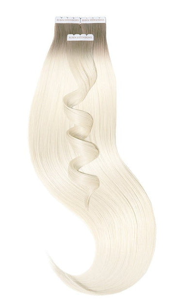 Pro-Deluxe short root tape-in extensions in Hazelnut Brown & Summer Blonde, 41–51 cm – Rubin Extensions®