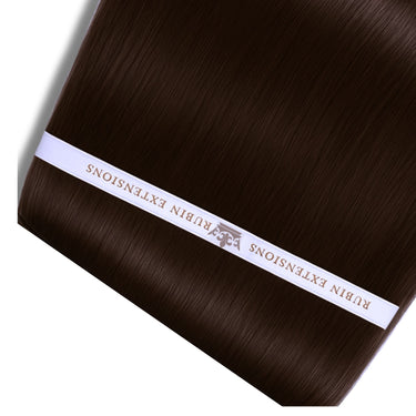Chestnut Dark Brown Genius Weft tape-in extensions, Premium Line, finest Remy human hair – Rubin Extensions®
