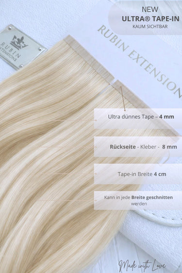 Single- or double-sided application of Natural Golden Brown & Light Blonde tape-in extensions – Rubin Extensions®